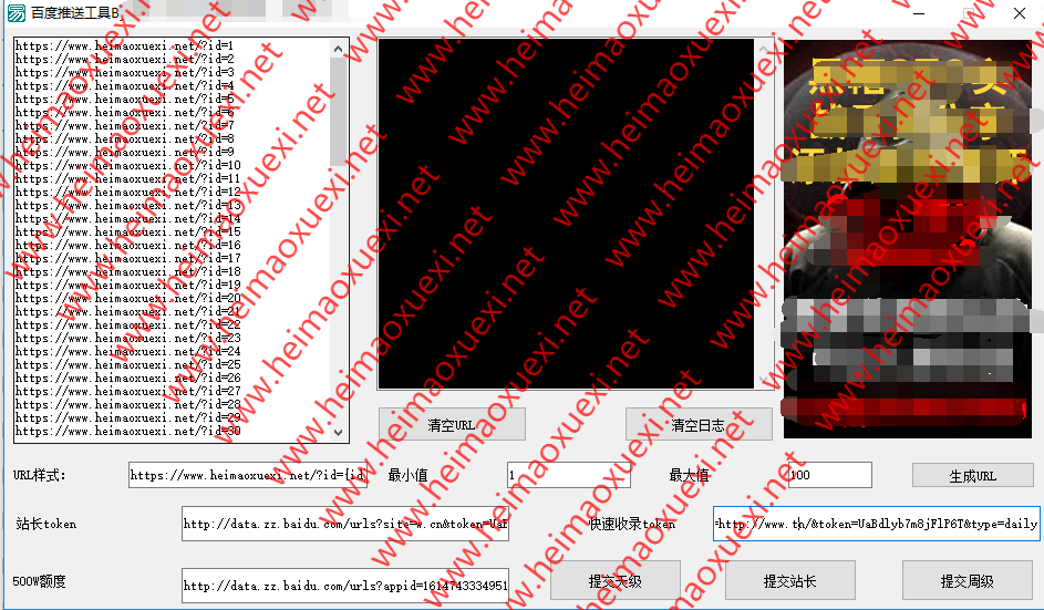 百度批量提交工具/按天/按周/毫秒级收录/泛目录站群辅助工具