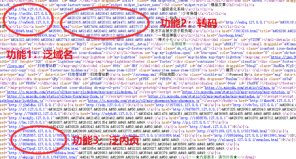 扫地僧站群单域名下的单模板X4-NIUB算法1.0+速排名算法版